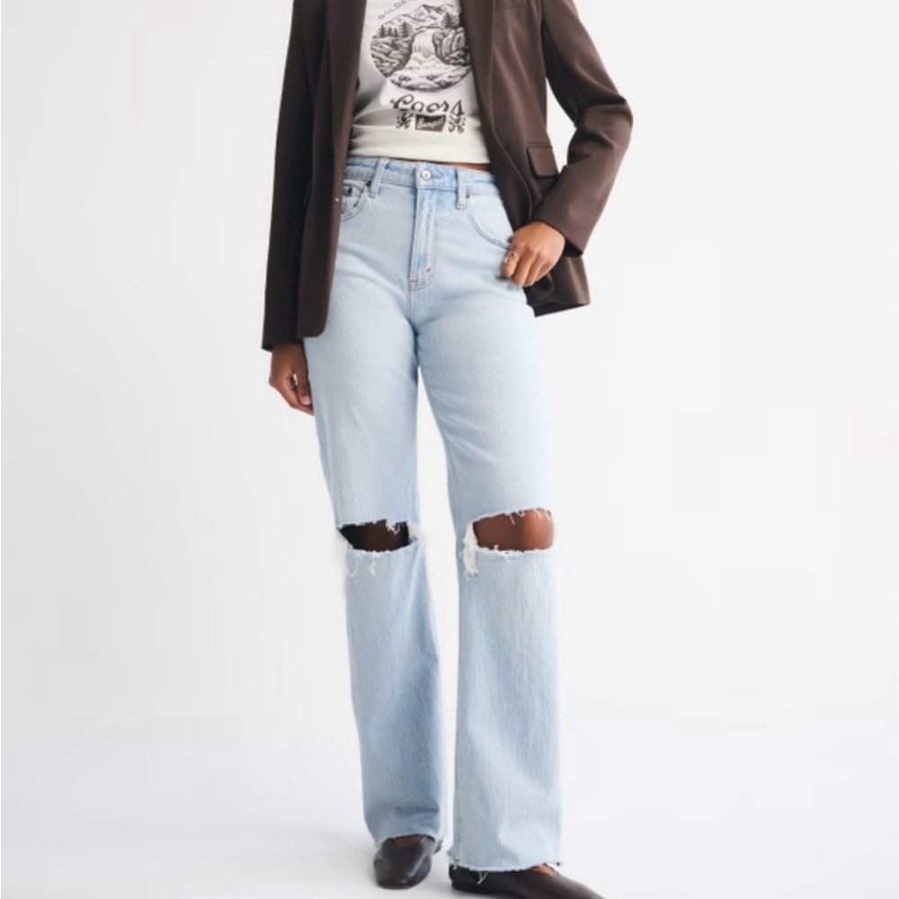 Abercrombie & Fitch High Rise Light Blue Jeans